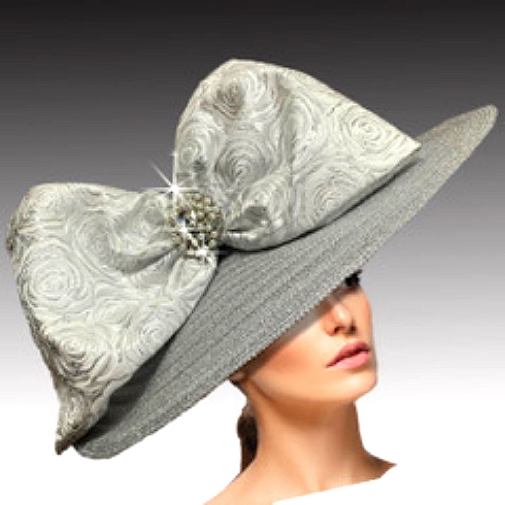 Beloved Millinery Striking Wide Brim Sculpted Bow Kentucky Derby Church Brunch